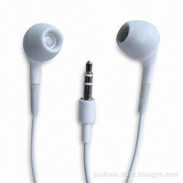 Stereo Earphones, Made of Metal and Plastic, with Fashionable Design, Measures 16 x 16 x 18mm